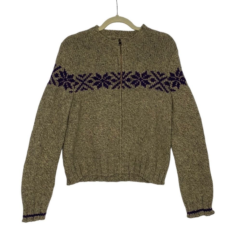 Vintage Abercrombie and Fitch Wool Snowflake Cardigan| Size L